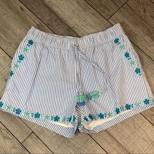 Vinyard Vines Striped Embroidered Shorts Medium